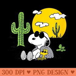 s peanuts summer snoopy woodstock desert - png graphics