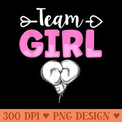 team girl quote for a boxing gender reveal - png design files