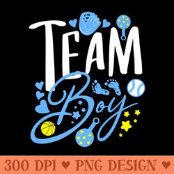 team gender reveal party baby announcement premium - png download