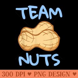 team nuts funny team baby gender reveal - vector png download