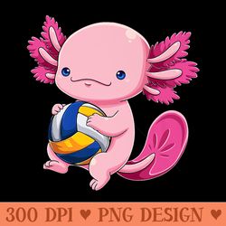 axolotl volleyball player volleylotl mexican salamander fish premium - png clipart download