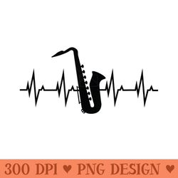 heartbeat pulse marching band saxophone for men - png clipart