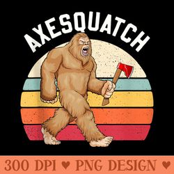 axesquatch sasquatch axe throwing bigfoot hatchet thrower - png clipart download