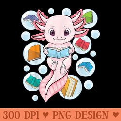 readsolotl axolotl book reading readsalotl bookworm - clipart png