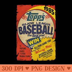 vintage baseball topps cards retro - high quality png download