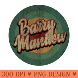circle retro vintage barry manilow - exclusive png designs