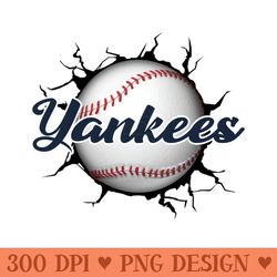 yankees baseball - sublimation designs png