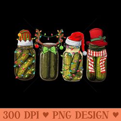 vintage canned pickles jar christmas santa canning pickle - high quality png files