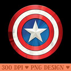 marvel comics retro classic captain america shield - vector png download