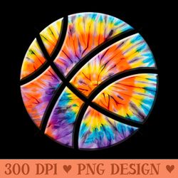 tie dye colorful basketball - png download