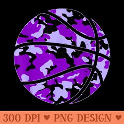purple camo basketball purple camouflage basketball - printable png graphics