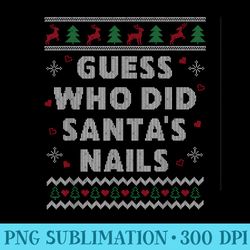 nail tech nail technician ugly christmas - png graphics