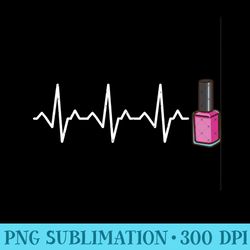 heartbeat nail polish nail tech - unique sublimation png download