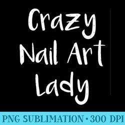 crazy nail art lady nail decal sales - digital png downloads