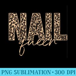 nail queen leopard nail technician nail artist - png design downloads