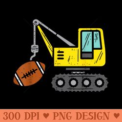 american football crane construction truck toddler - exclusive png designs