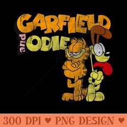 womens garfield 3d garfield with odie - png graphics