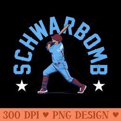 kyle schwarber schwarbomb philly philadelphia baseball - sublimation png designs