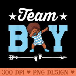 team baby party gender reveal announcement - png download