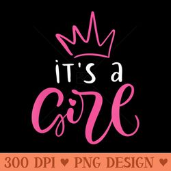 s its a girl gender reveal baby shower girl team girl - png clipart