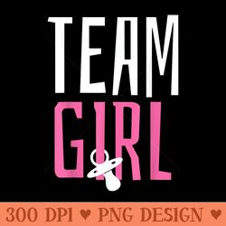 team girl gender reveal baby shower funny - png templates