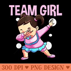 gender reveal party pink baby announcement team girl - png templates