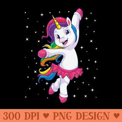 s ballerina unicorn ballet dancer girls rainbow ballerina - printable png images