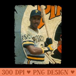 barry bonds in pittsburgh pirates baseball - modern png designs