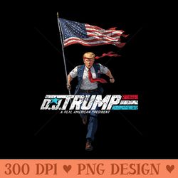 trump a real american president funny political design - png templates
