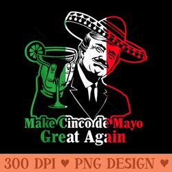 trump cinco de mayo retro style 70s mexican flags - png image download