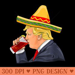 trump drinking michelada cinco de mayo mexican - transparent png clipart