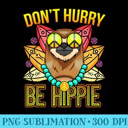 sloth relaxed hippie colorful slow it down pajamas pjs - png download design