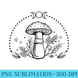 cottagecore or forestcore dark academia mushrooms - png download clipart
