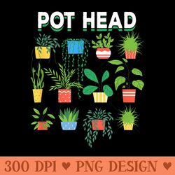 pot head variety of plants in pots for a plant lover outfit - transparent png clipart