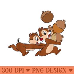 disney chip u2018n dale chipmunks acorn run - transparent png clipart