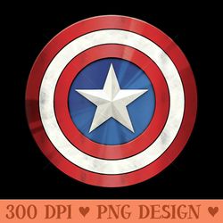 marvel comics classic distressed captain america shield - modern png designs