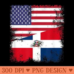 half dominican flag t vintage usa - png graphics