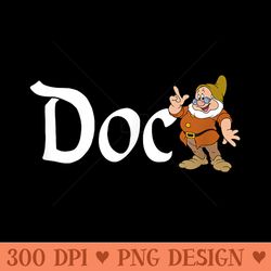 disney snow white doc finger point name banner - printable png images