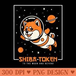 shiba inu token to the moon and beyond crypto doge killer - modern png designs