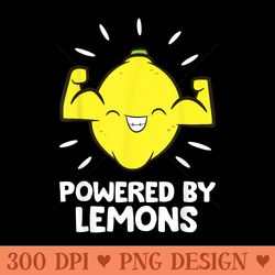 powered by lemons summer fruit cute lemon - png download