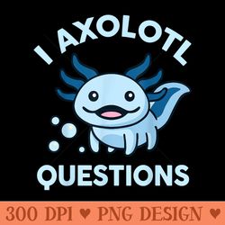 i axolotl questions cute blue axolotl pastel goth - png design files