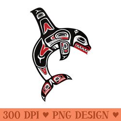 pacific northwest haida orca killer whale - clipart png