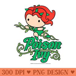 dc comics earth day poison ivy with vines cartoon style - png design files