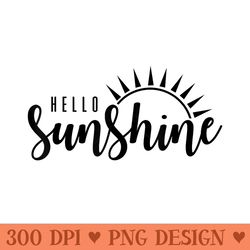 hello sunshine summer graphic shirt - png image download