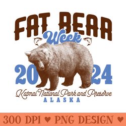 fat bear week - unique sublimation png download