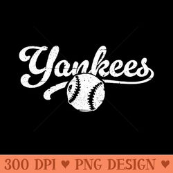 retro yankees baseball - sublimation png designs