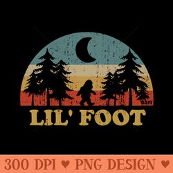 lil foot baby bigfoot - sublimation png designs