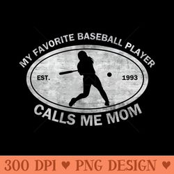 mom baseball gift idea - printable png graphics