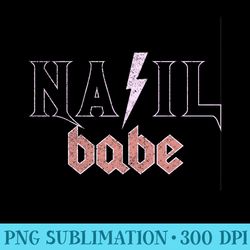 nail babe nail stylist nail technician manicurist nail premium - png prints