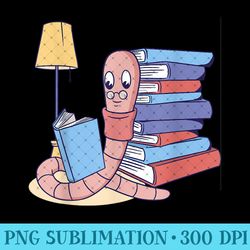 bookworm reading books funny student teacher reader graphic - png graphics